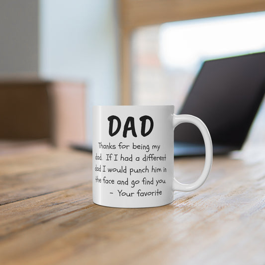 For Dad | White Ceramic Mug, 11oz