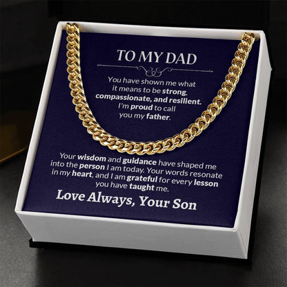 To My Dad | Cuban Link Chain