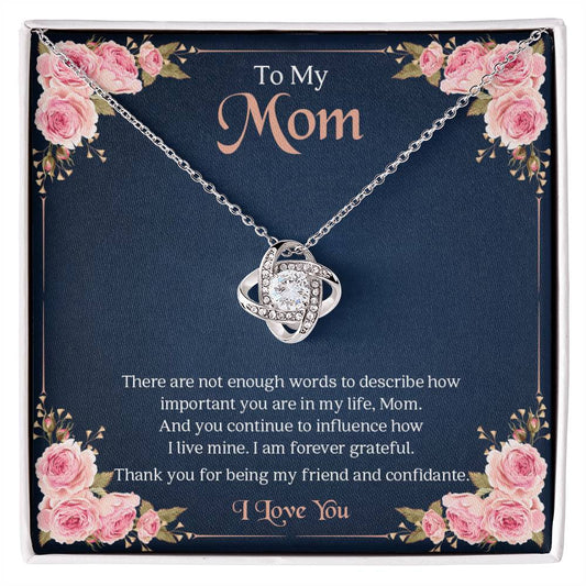 To My Mom | I Love You - Love Knot Necklace